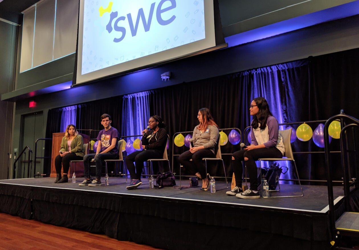 Student Panelists during WOW! 2019 speaking about their college experience.